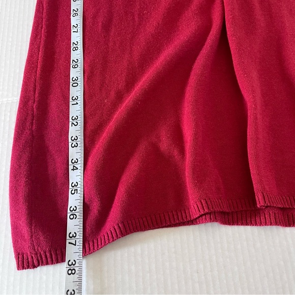 Chelsea & Violet Women’s Short Sleeve Ruffle Front Red Sweater Dress Size M - Picture 12 of 13